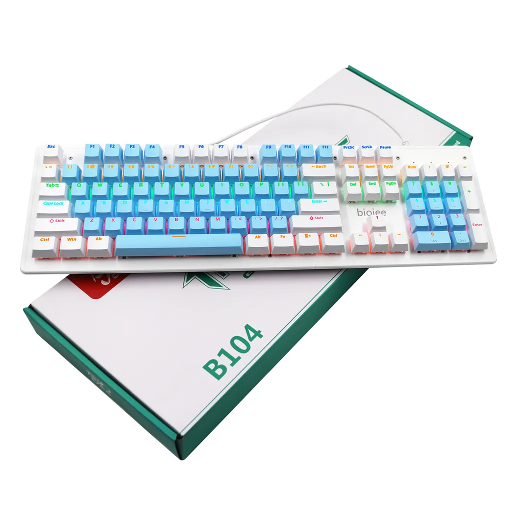 Clavier Mécanique Rétroéclairé LED avec Switches Bruns et Blancs - 3