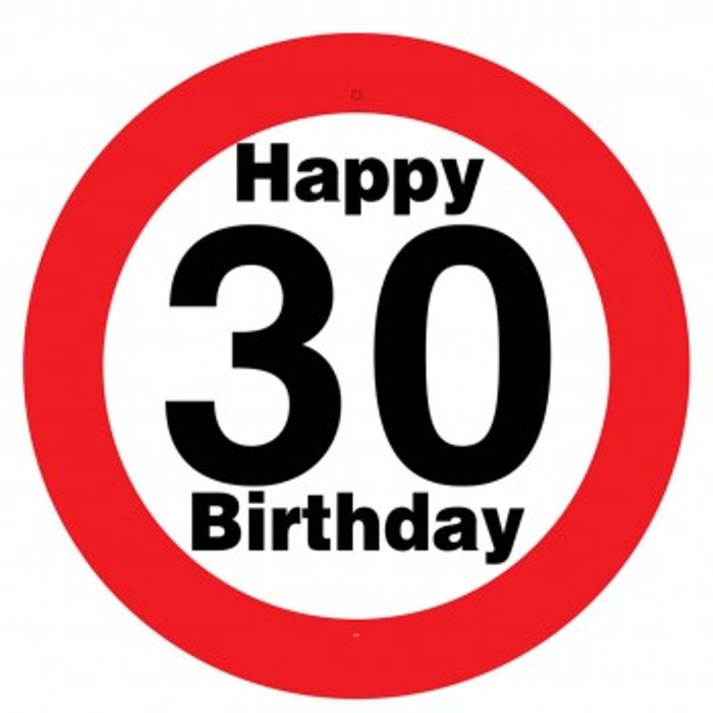 Riesen-Schild 30" zum 30. Geburtstag Produktbild 