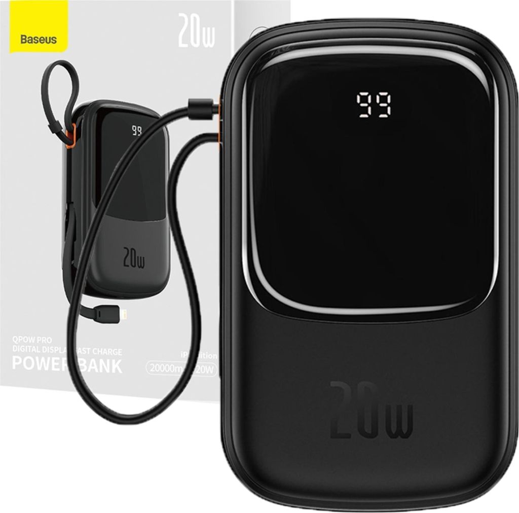 Powerbank Baseus Qpow PRO with Lightning cable, USB-C port Immagine del prodotto 