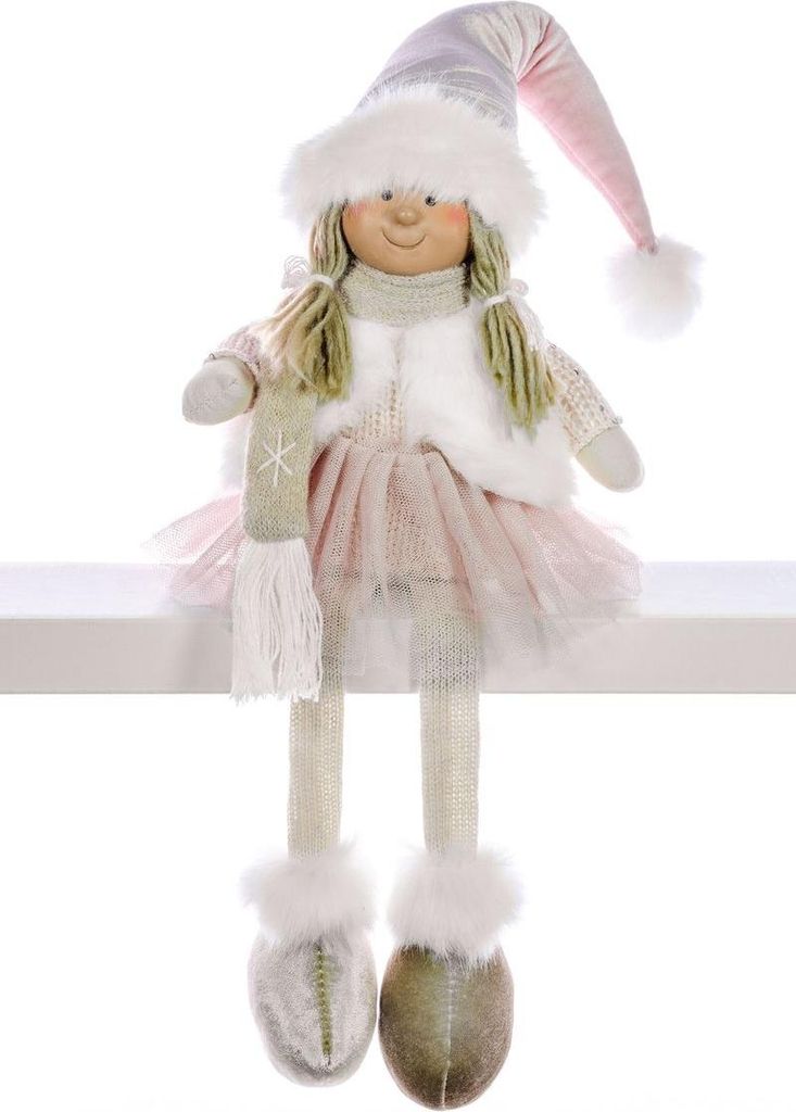 Decoration MagicHome Noel, Petite fille en jupe rose, Image du produit 