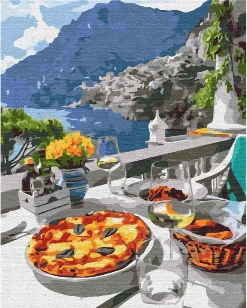 Peinture par numéros Fiesta 40x50 avec toile lin et acryliques denses