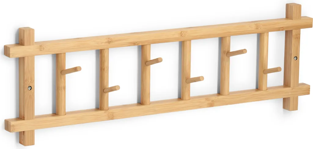 Porte-manteau en bambou CEDRO 68cm | Patère d'entrée murale design