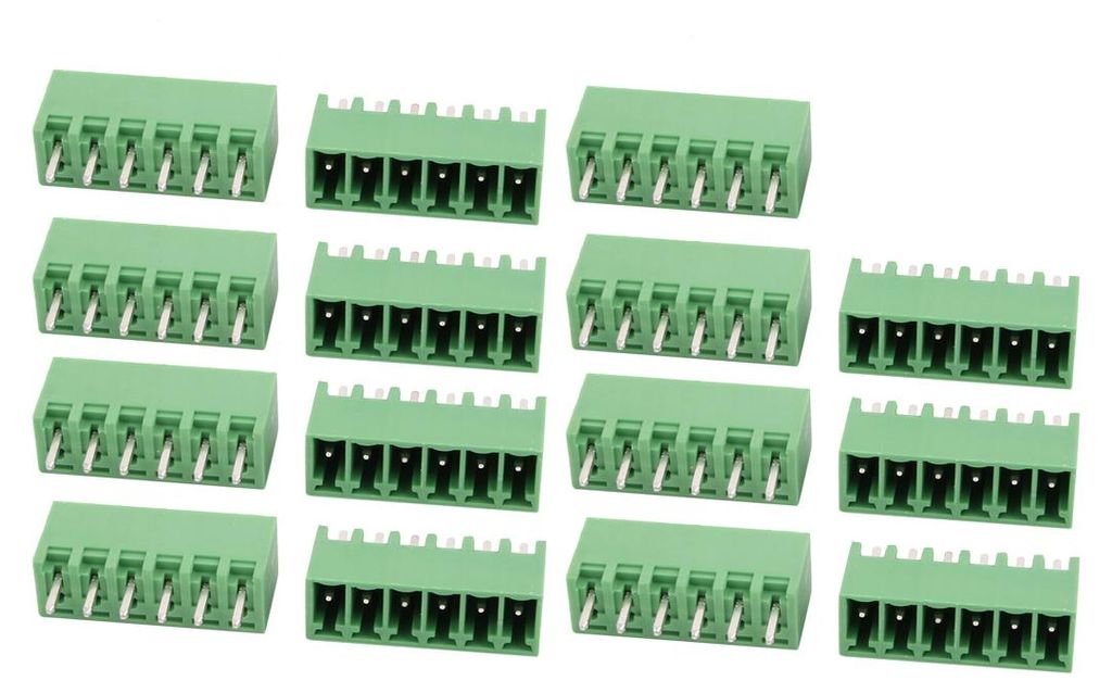 15 Stk LZ1V 3.5mm Tonh?he 6P PCB Montage Klemmenblock Kabelverbinder Anschluss de