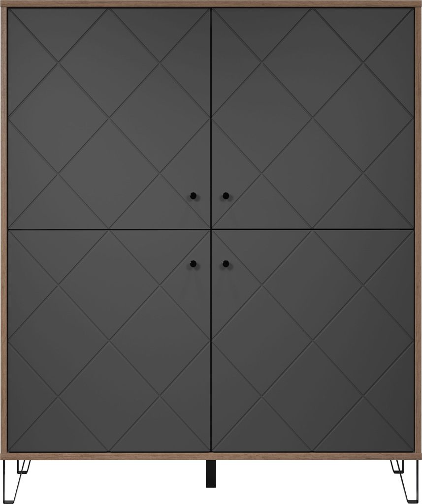 CALICOSY - Buffet haut 4 portes H136 cm - Montez Image du produit 