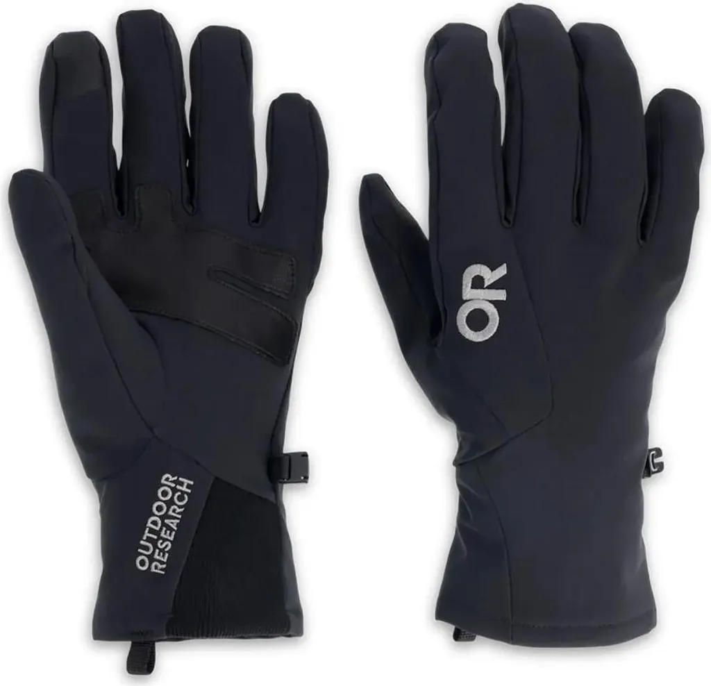 Gants Noirs Sureshot Outdoor Research Homme Softshell Coupe-vent S