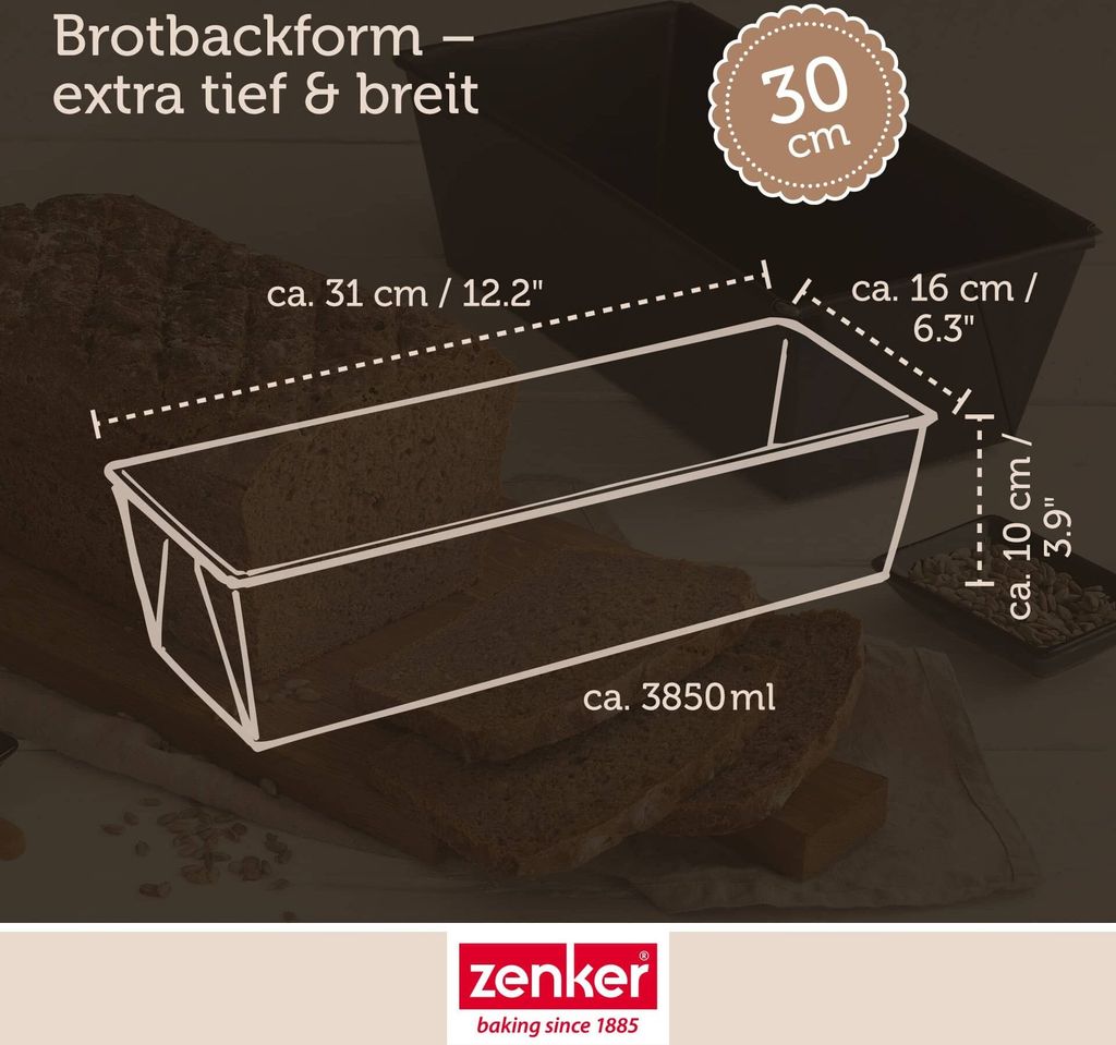 ZENKER Brotbackform antihaftbeschichtet, Länge: 300 mm Produktbild 4
