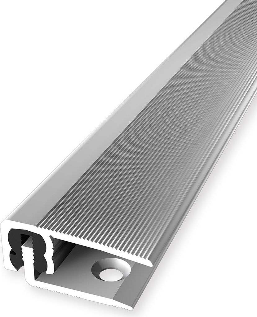 PROVISTON | Abschlussprofil | Parkettausgleich | Breite: 30 mm | Höhenausgleich: 7 - 18 mm | Länge: 900 mm | Aluminiumprofil | Silber | 1 Stück