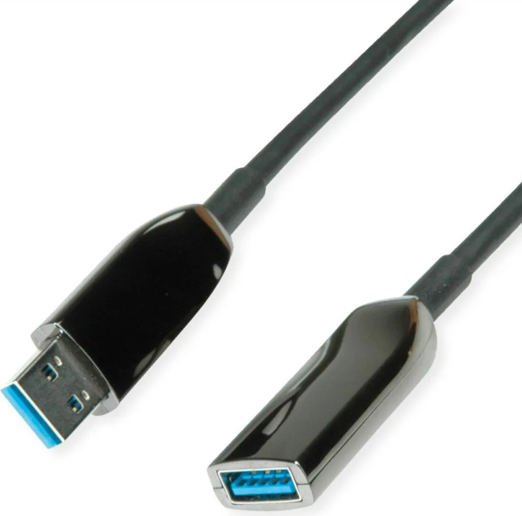 ROLINE Cavo ripetitore attivo USB 3.2 Gen 1 (AOC), ST/BU, nero, 15 m