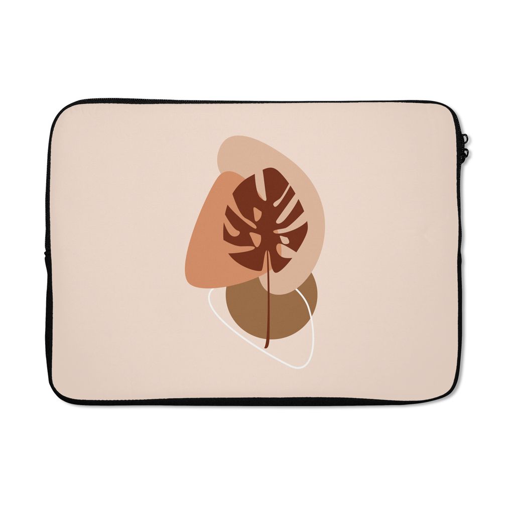 MuchoWow Laptop Hülle 13 Zoll Sommer - Monstera - Abstrakt Laptoptasche - Laptophülle - Sleeve - Rundumschutz