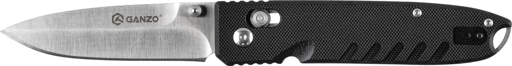Couteau de poche pliant noir Ganzo G746-1-BK avec manche G10 robuste