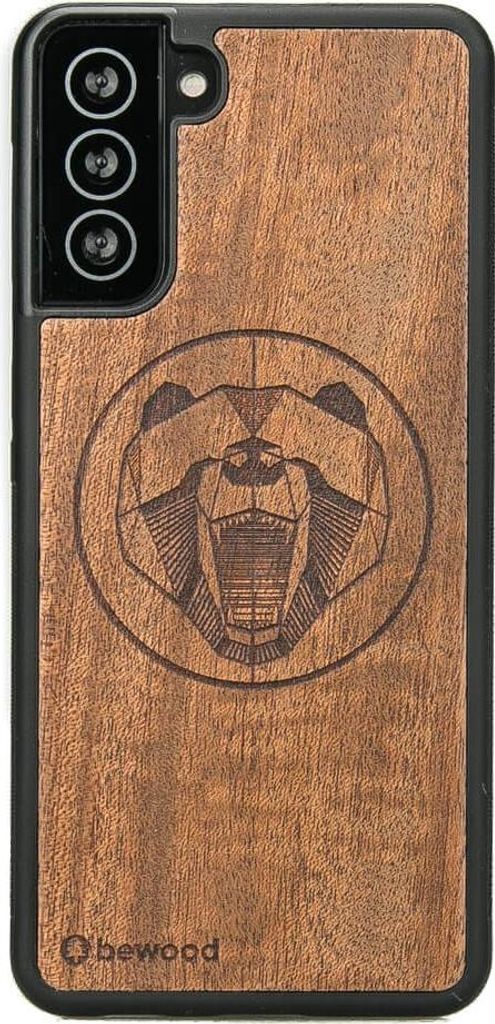 Holzhülle für Samsung Galaxy S21 MERBAU BÄR