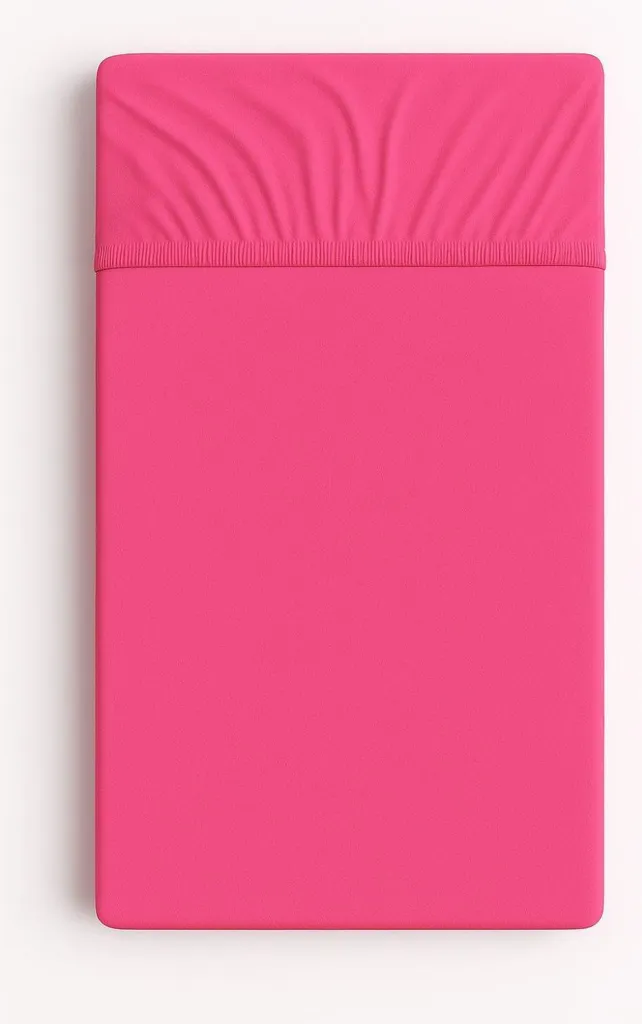 Lenzuolo Rosa Scuro Jersey Matrimoniale Cotone Pelle Delicata