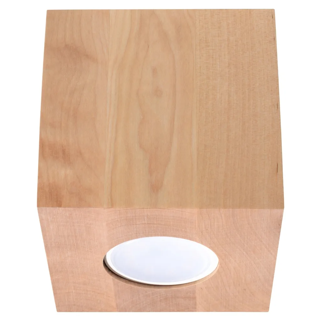 LUMILO PLAFON DELTA 1: Lampada Soffitto Legno Naturale GU10 Design Eco