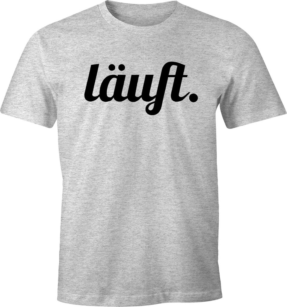 cooles lustiges Herren T-Shirt - läuft - Fun-Shirt Moonworks grau-schwarz L