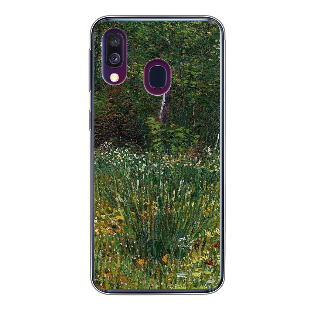 MuchoWow Handyhülle Schutzhülle Hülle für Samsung Galaxy A40 Asnières - Vincent van Gogh Silikon Softcase Handy Hülle - Handy-Tasche