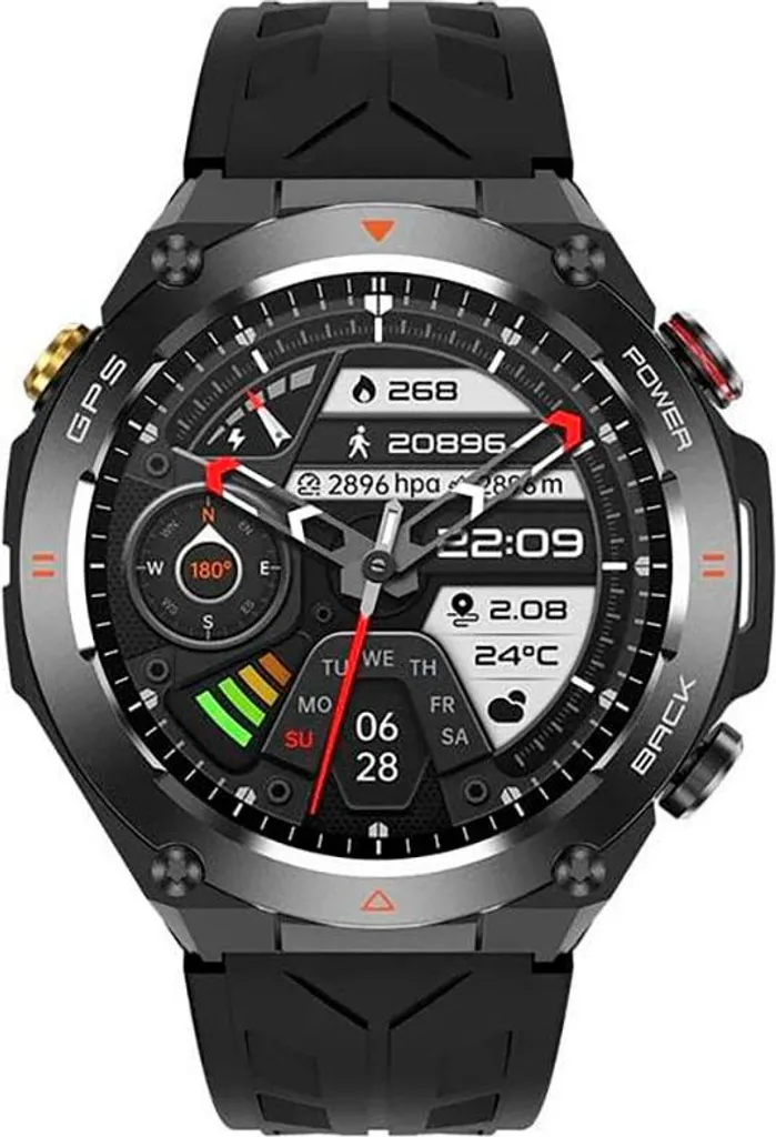 COLMI V75 Smartwatch GPS Nero - Orologio Militare Rugged per Outdoor