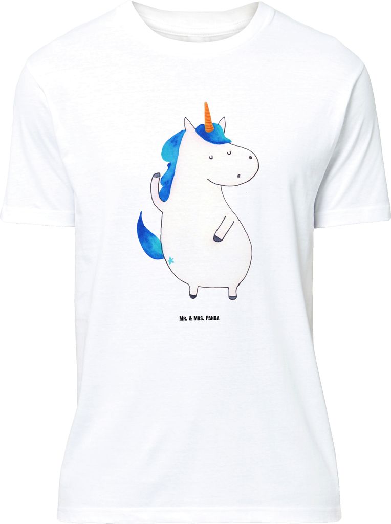 Mr. & Mrs. Panda Größe M T-Shirt Einhorn Mann - Weiß - Geschenk, Unicorn, Party, Tshirt, Herren, Shirt, Einhörner, Familie, mit Spruch, Cool