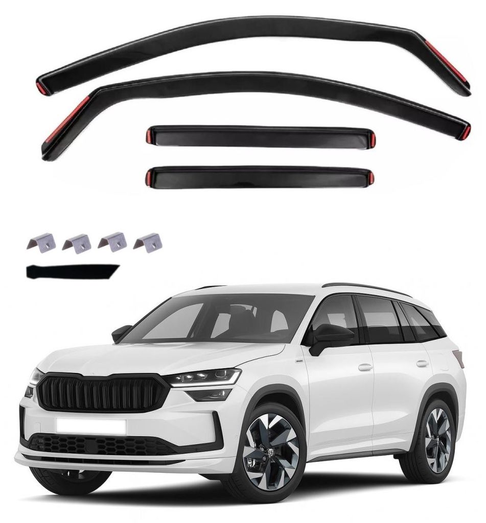 4-dielna sada deflektorov pre ŠKODA KODIAQ – od roku 2024 Obrázok produktu 