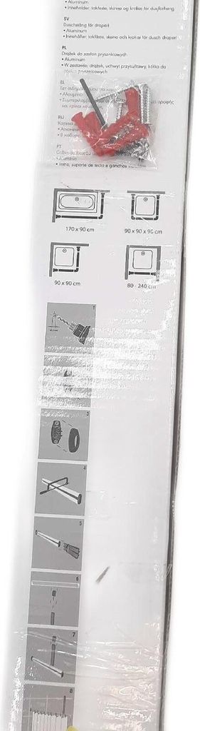 Sealskin Duschvorhangschienen-Set Easy-Roll Matt Aluminium Produktbild 14
