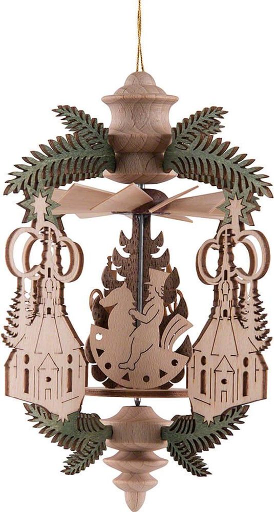 Christbaumschmuck Bergmann, Engel und Reiterlein (13cm) von Kreißl