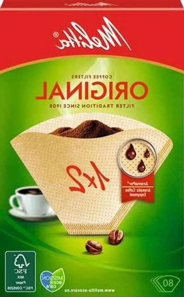 80 filtres à café par paquet - Pack de 6 recharges papier résistant