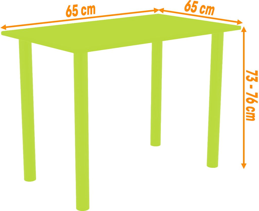 65x65 | Esszimmertisch - Esstisch - Tisch mit SCHWARZEN Produktbild 6