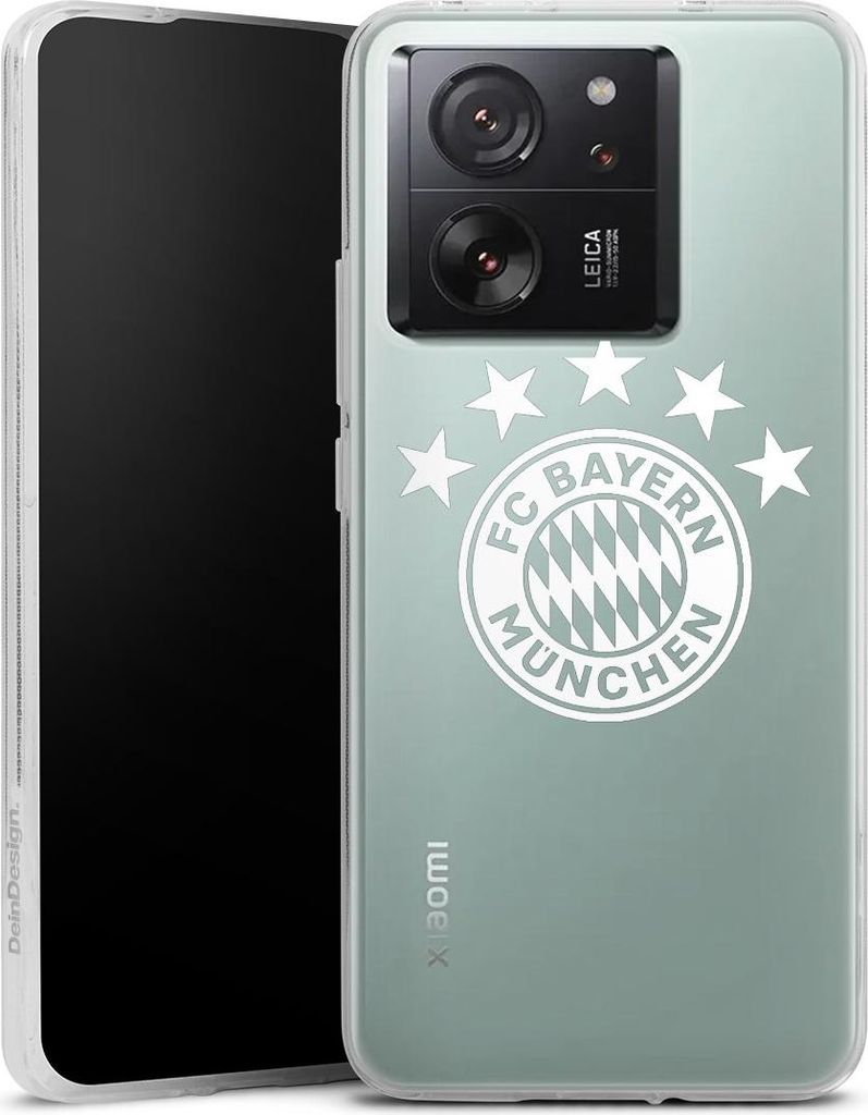 DeinDesign Handyhülle für Xiaomi 13T Pro Silikon Hülle Case Smartphone Schutzhülle FC Bayern München FCB transparent