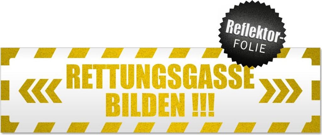 Rettungsgasse bilden gestreift Magnetschild Schild magnetisch