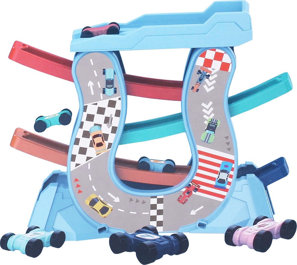 Autodromo con rampe 4 mini auto Immagine del prodotto 