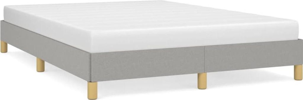 vidaXL Bettgestell ohne Matratze Hellgrau 140x200 cm Stoff