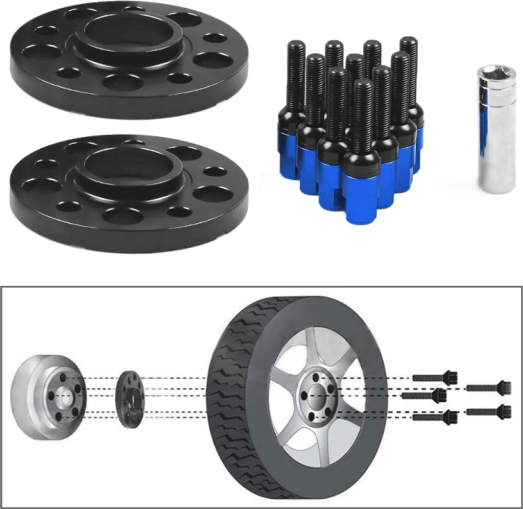 Distanziali Ruota Premium per Mercedes-Benz - 15mm Blu Anodizzato