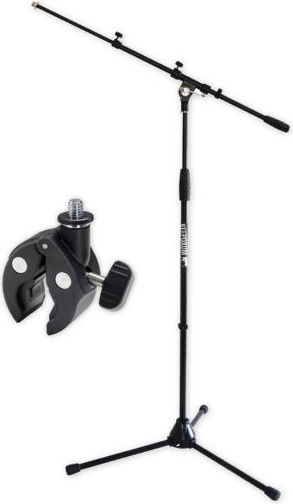 keepdrum Mikrofonstativ MS106 mit K-M Universalklemme 23690