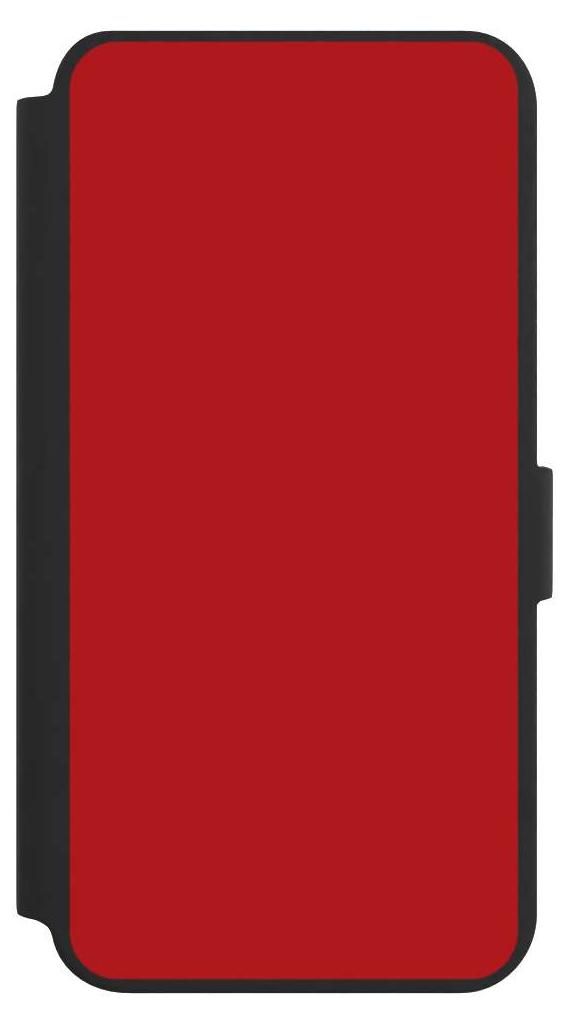 NIVOCASE Klapphülle für Samsung Galaxy S24+ Handyhülle aus Kunst Leder NIVOflip schwarz Farbe Rot einfarbig