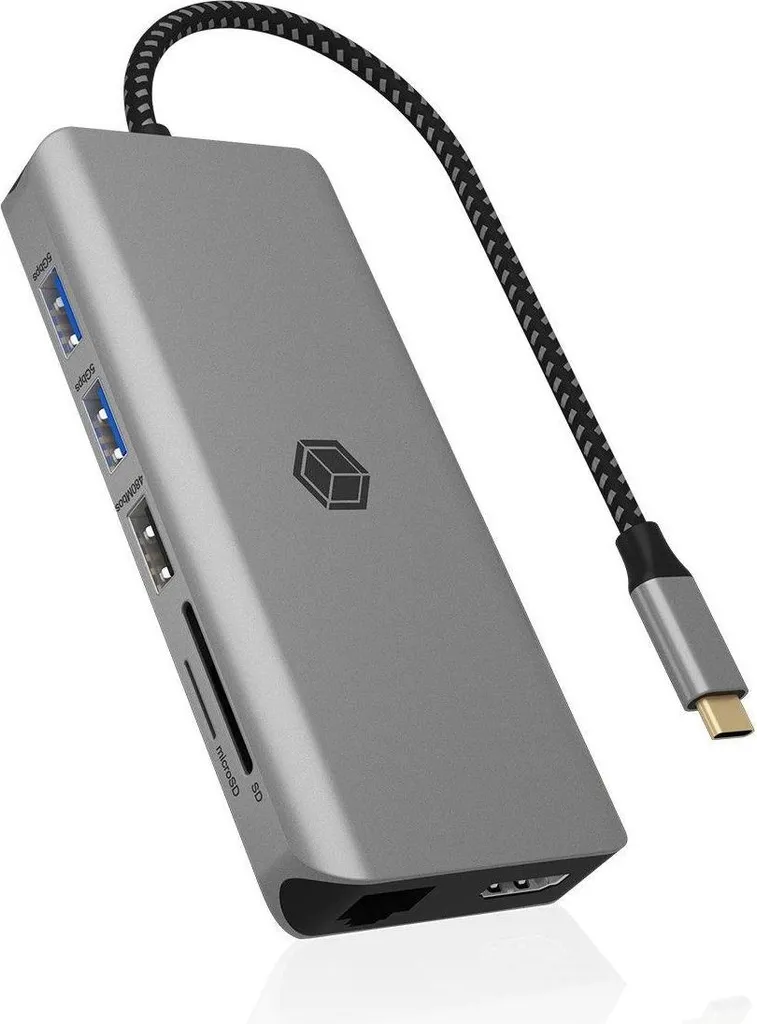 Station d'accueil ICY BOX USB-C 4K HDMI avec Lecteur de Carte SD Intégré
