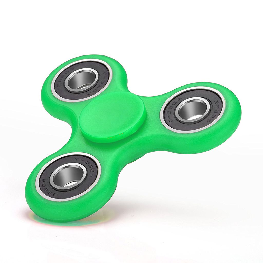 Tri Fidget Spinner Finger Spielzeug in Grün Anti Stress Finger Toy 