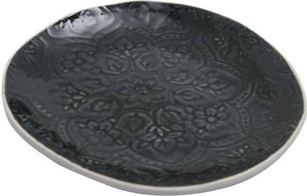 Speiseteller, Essteller PREGO schwarz D. 27cm Keramik A.U Maison WA