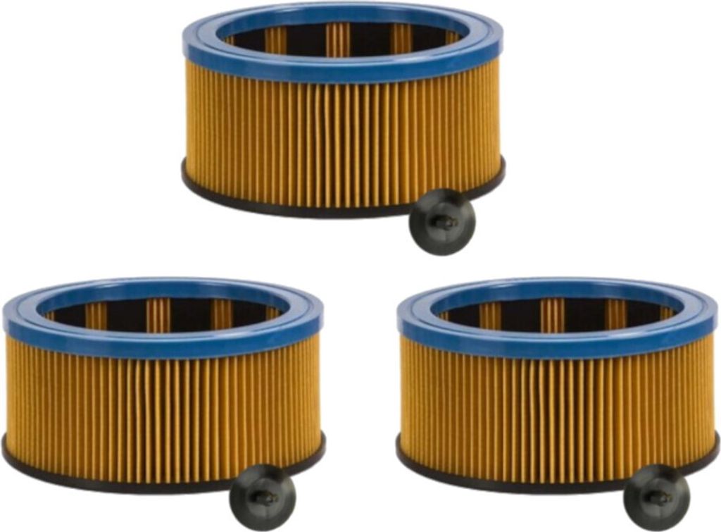 3x Trade-Shop Faltenfilter / Patronenfilter kompatibel mit Metabo, Hitachi, Kress, Eibenstock, Starmix Nass-/Trockensauger Staubsauger Allessauger