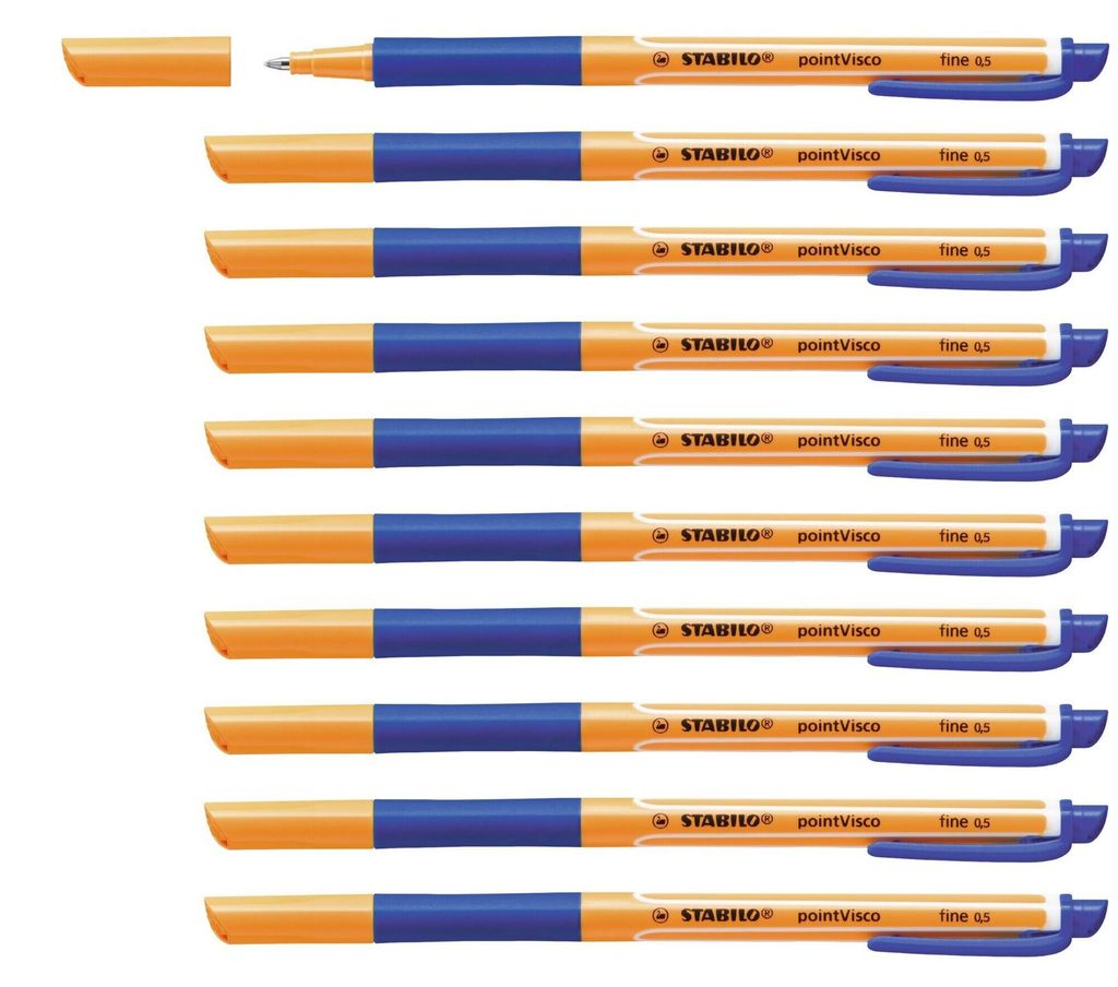 STABILO pointVisco Stylos à encre gel avec bouchon Fin Bleu Image du produit 