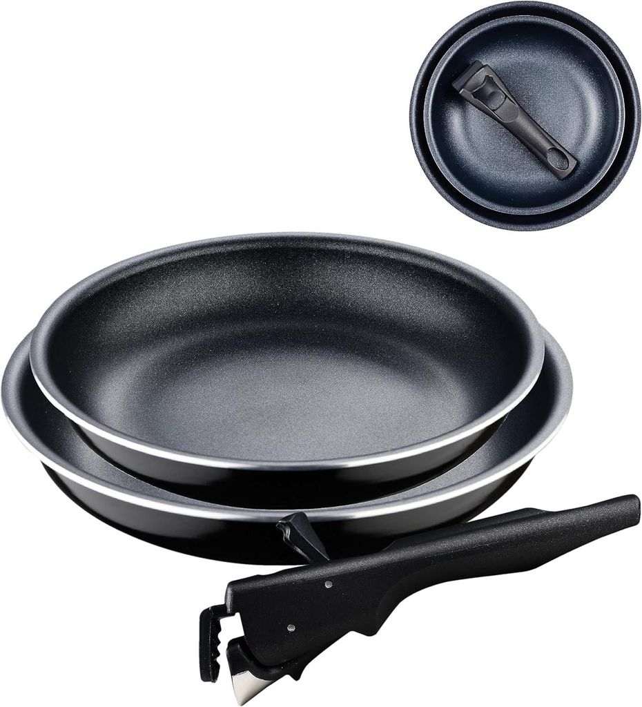 BERGNER Black Edition Pfannenset 3-teilig Induktion Backofen Click 22/26cm Set