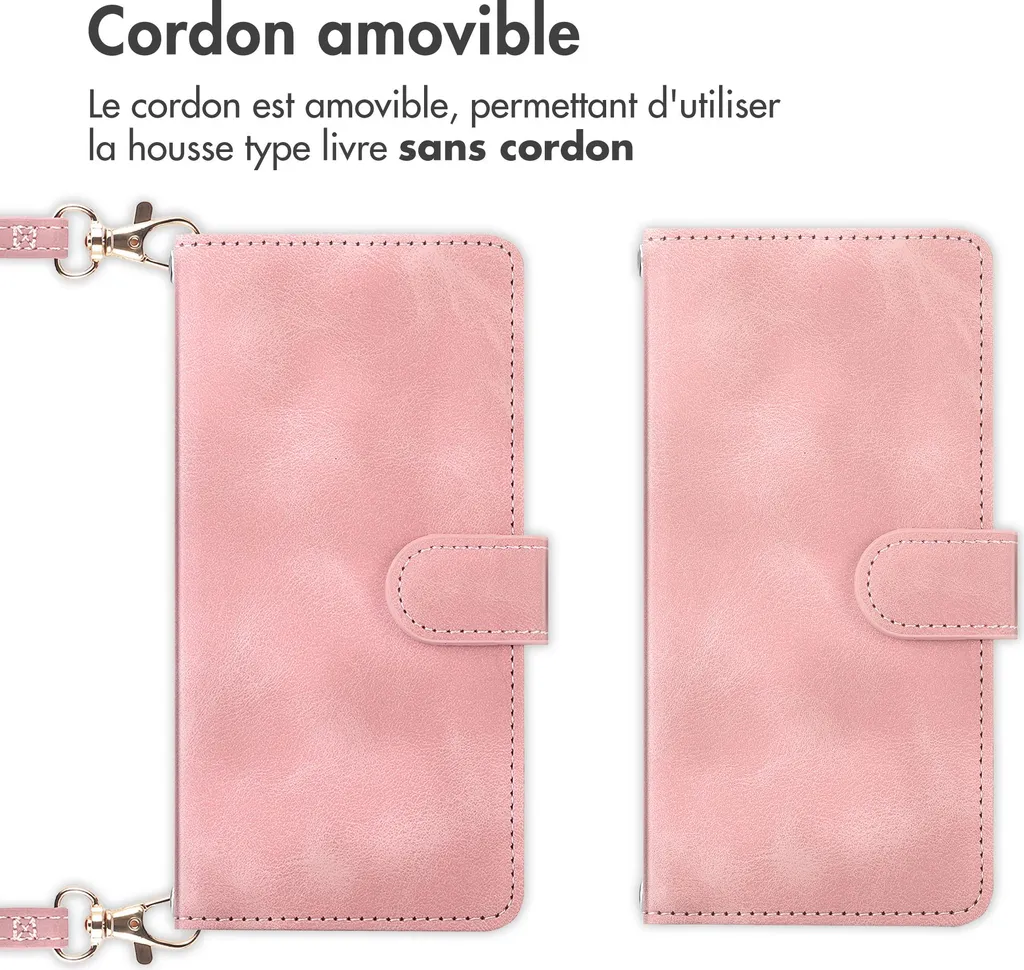 Cover Motorola Edge 70 Rosa con Tracolla: imoshion Bookcase Trendy - 11