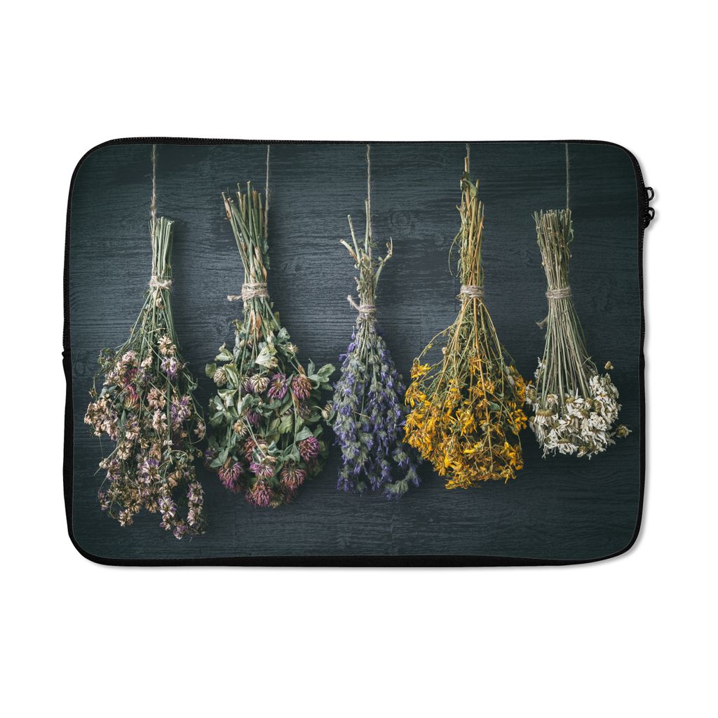 MuchoWow Laptop Hülle 14 ZollTrockenblumen - Blumen - Blumenstrauß - Stilleben - Seil - Bündel Laptoptasche - Laptoptasche - Stoßsicher - Sch...