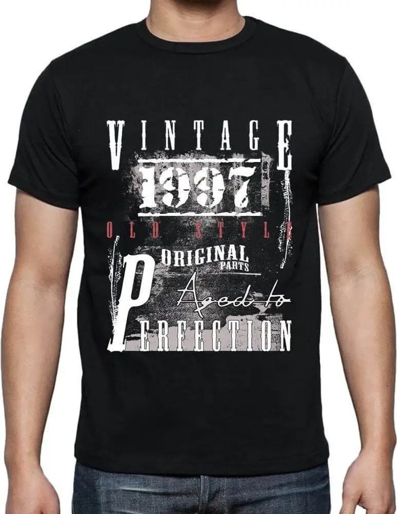 Herren Grafik T-Shirt Originalteile bis zur Perfektion gealtert 1997 – Original Parts Aged To Perfection 1997 – Geschenk 27. Geburtstag Jahrest...