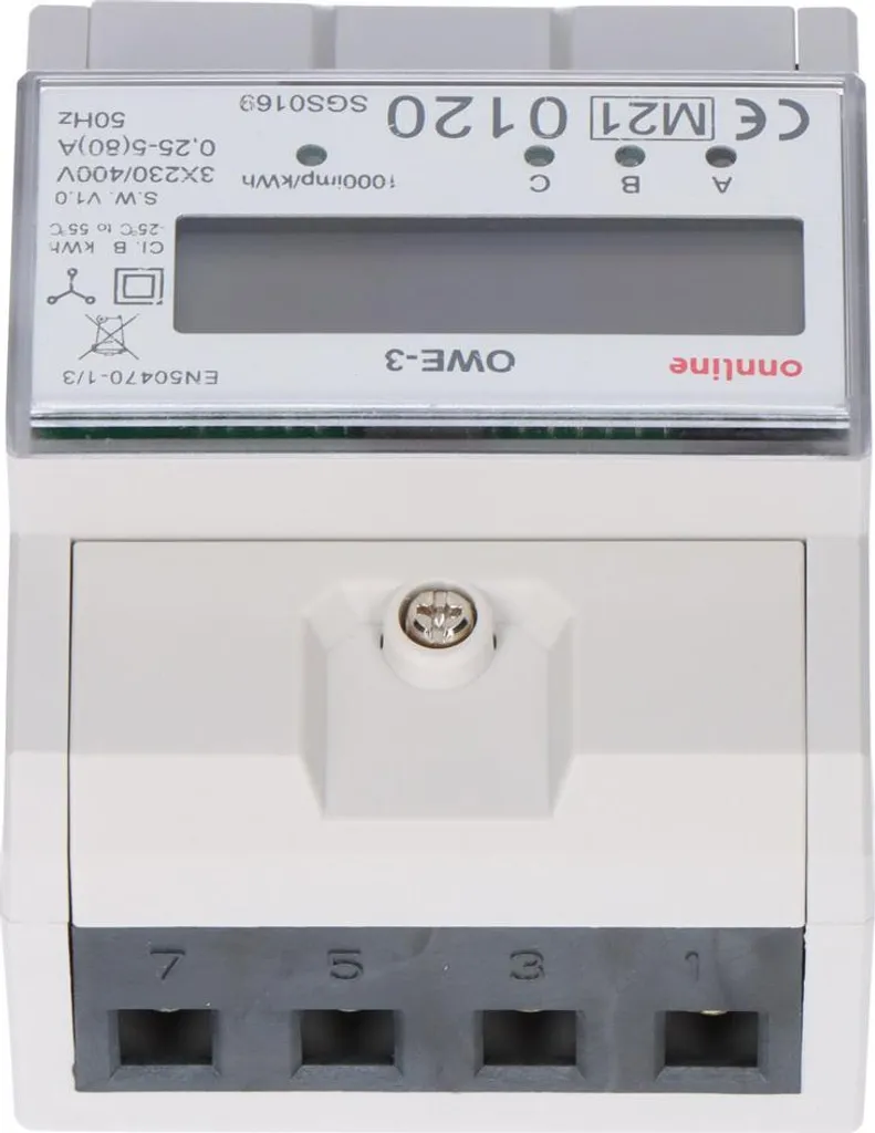 Compteur électrique triphasé OWE-3 pour tableau modulaire industriel - 4