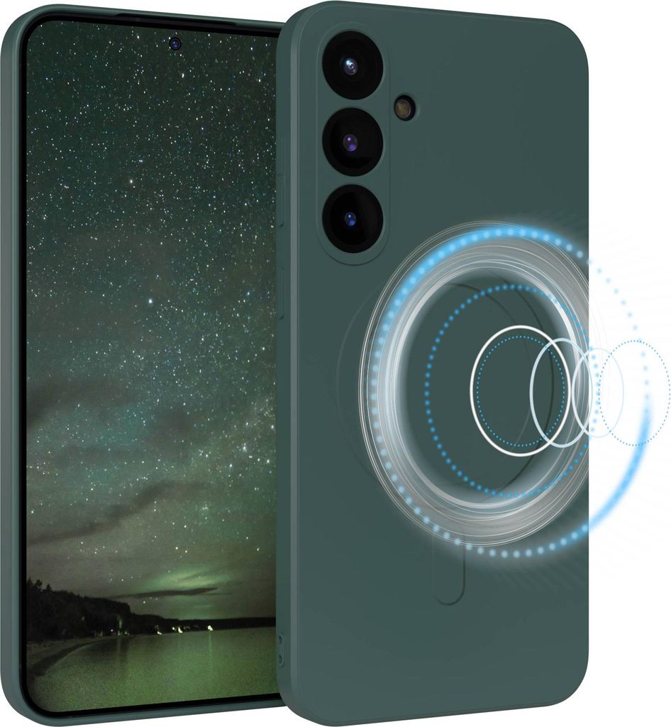 EAZY CASE - Silikonhülle magnetisch für Samsung Galaxy S25 Plus, Hülle Silikon, weich stoßfeste Magnet Handyhülle, Schutzhülle mit Kameraschu...