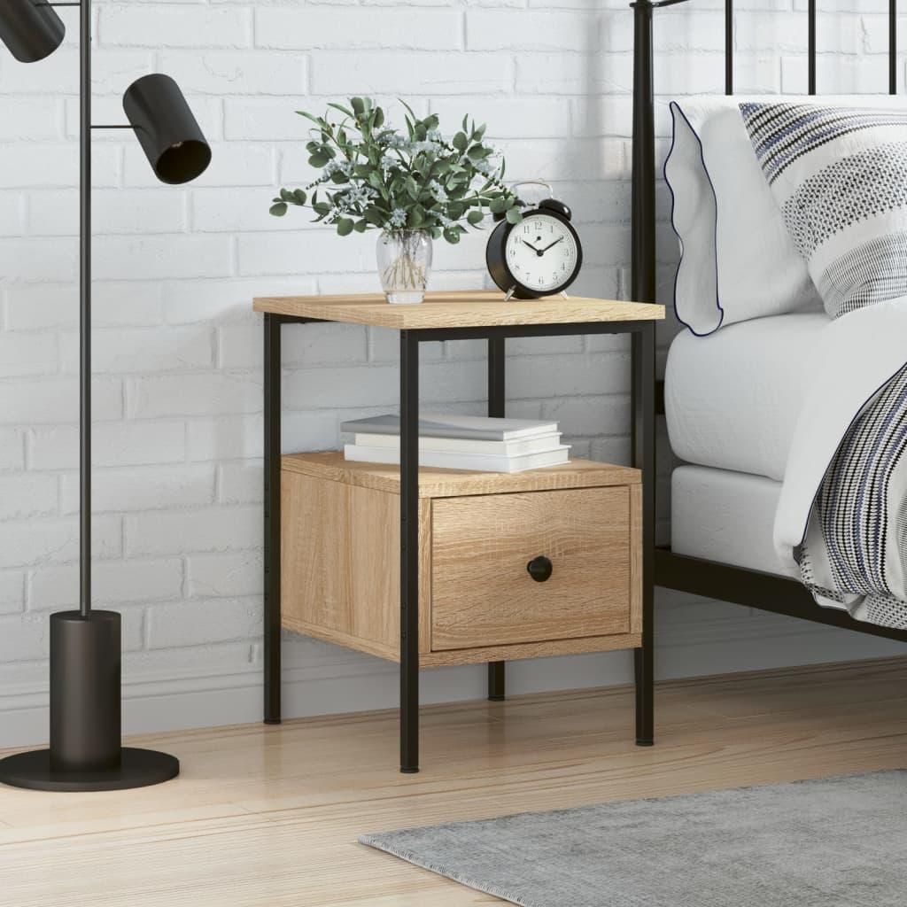 vidaXL Table de nuit chêne Sonoma 34x36x50 cm bois Image du produit 