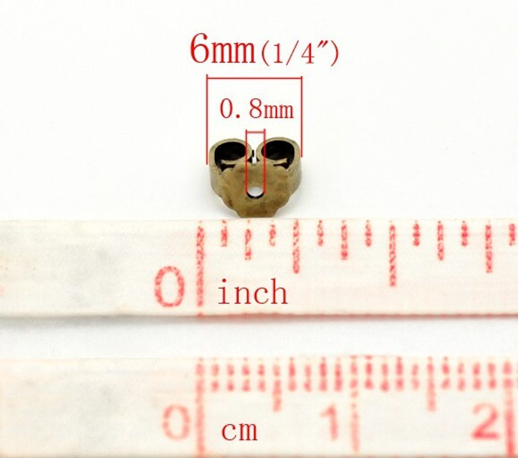 50 Verschlüsse / Gegenstücke für Ohrstecker, altmessing