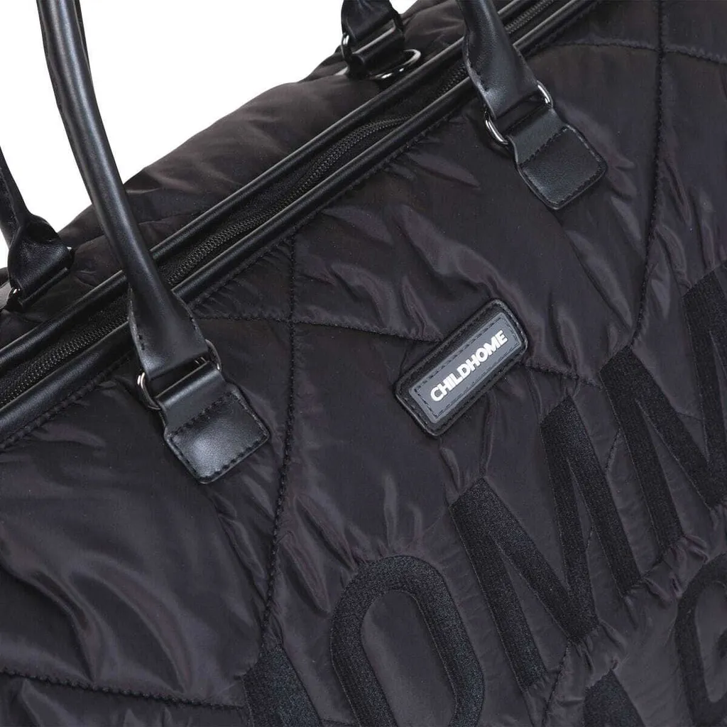Sac à Langer Maternité Matelassé Noir pour Sorties et Week-end Bébé - 6