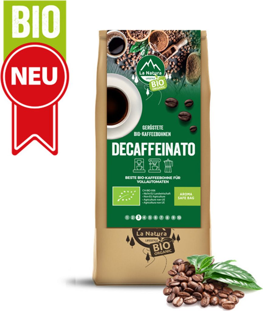 Decaffeinato Kaffeebohnen 250g | La Natura Lifestyle| Produktbild