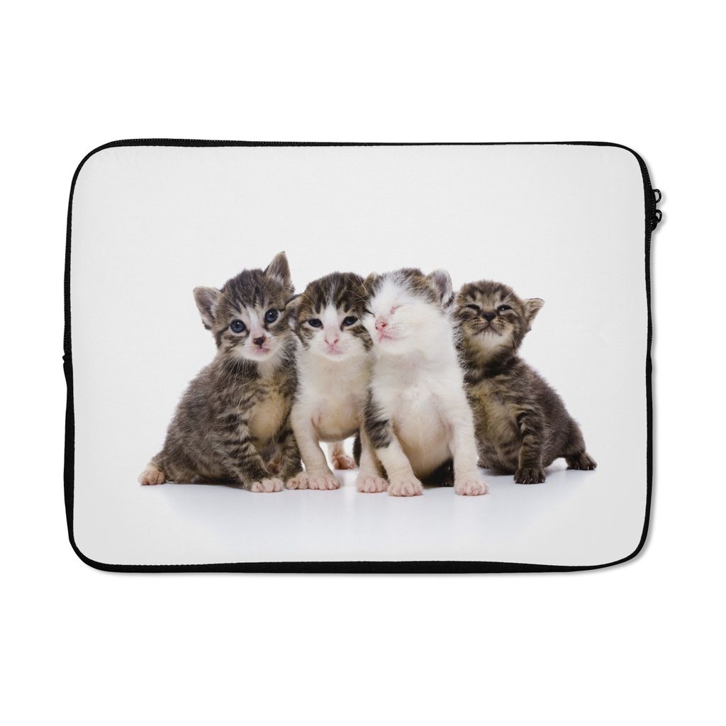 MuchoWow Laptop Hülle 13 Zoll Katze - Haustiere - Fell - Porträt Laptoptasche - Laptophülle - Sleeve - Rundumschutz
