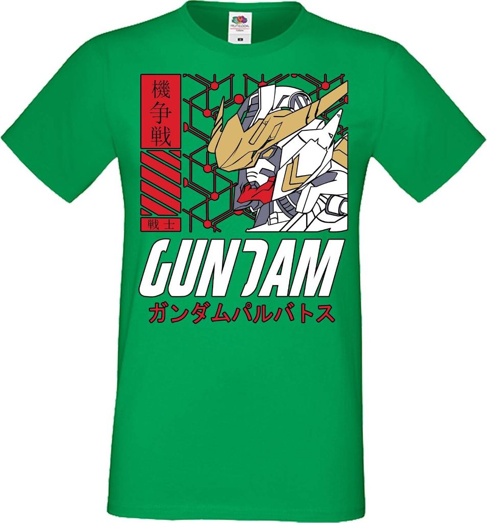 Herren T-Shirt Anime Manga Mobile Suit Gundam, Man L / Grün